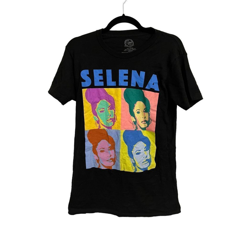 Black Retro Selena Graphic T-Shirt, Unisex Size Small